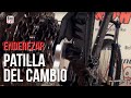 Puntera de cambio de bicicleta. Cómo enderezar la patilla