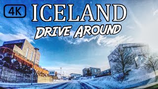 Iceland Drive Around [4K] (Leirvogstunga, Mosfellsbær) Beautiful Snowy Scenery!