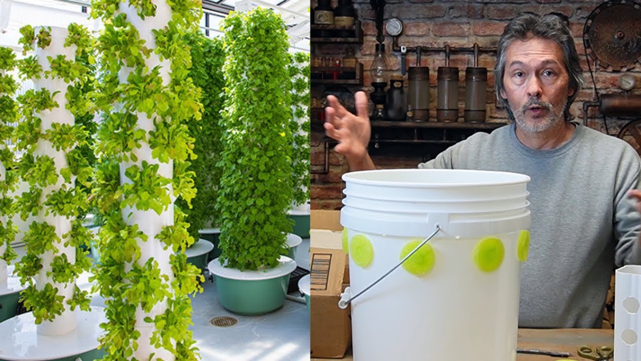 Cheap & Easy Vertical Tower Garden With No Power, Diy Hydroponics - YouTube