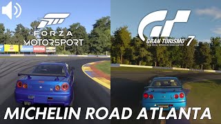 Gran Turismo 7 vs Forza Motorsport : Michelin Road Atlanta / Nissan GT-R R34