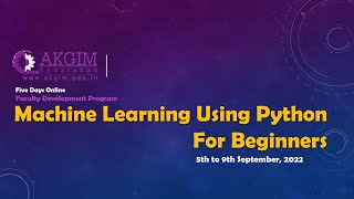 🌐 DAY 1 Online FDP on ML using Python