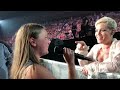 victoria anthony singing to pink at rogers arena vancouver vicandpink