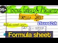 ||Formula Sheet|| Moving charges and magnetism | Class 12th| Physics chapter 4| @Edustudy point