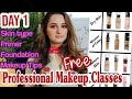 Free online Professional Makeup class Day 1 | Makeup tutorial part 1 by habiba Choudary