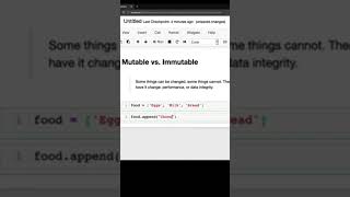 Python Mutable versus Immutable Example