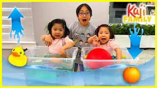 Sink or Float Challenge! Easy DIY Science Experiments for kids