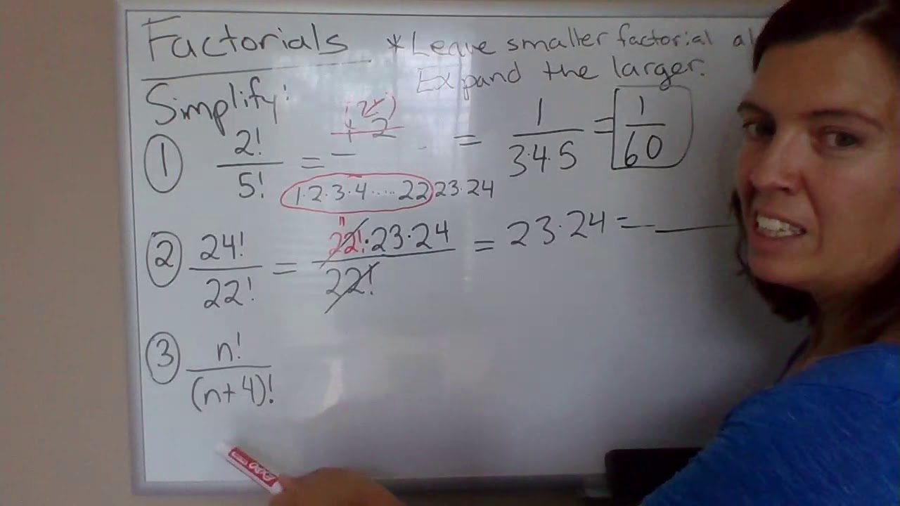 Simplifying Factorial Expressions - YouTube