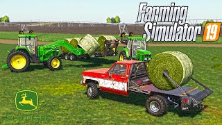 2000'S FARMING HAULING HAY BALES | (ROLEPLAY) FARMING SIMULATOR 2019