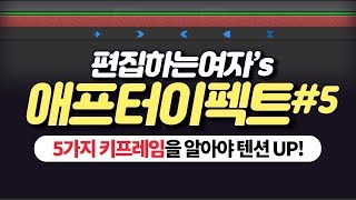 애프터이펙트 #5: 텐션있는 모션을 하려면 꼭 알아야 하는 5가지 키프레임! Linear, Ease in, Ease Out, Hold, Ease!