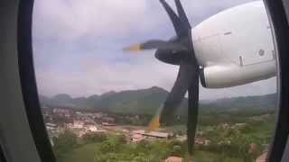 Laos Luang Prabang Royal Air Lao Shooting from the in flight