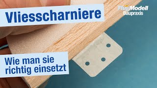 Vliesscharniere für Ruder – richtig einsetzen und einkleben – Tipps von Hilmar Lange im Workshop