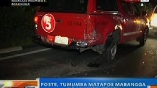 NTG: Kotse, bumangga sa sasakyan ng TV5 at GMA7