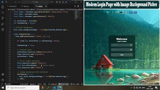 Modern Login Page with Image Background Picker using HTML CSS JavaScript | Glassmorphism UI