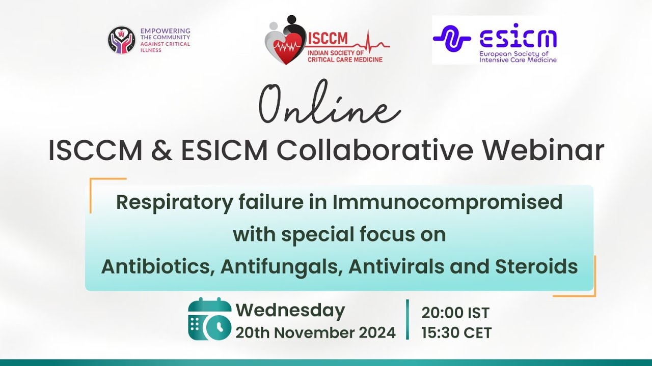 Online Isccm Esicm Collaborative Webinar Youtube
