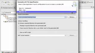 Eclipse JAR export Publishing your Java Program Tutorial