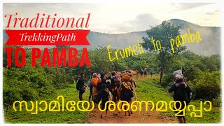 Traditional Tracking Path to Pamba പരമ്പരാഗതനടപ്പാത. # കാനനപാത #erumeli #pamba