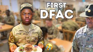 FIRST Time Eating DFAC in Basic Training Storytime | Army BCT DFAC Experience