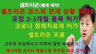 [셀트권] 셀트리온 코스피 현 상황 점검? 치료제 공급부족 상태 될것?