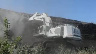 Liebherr 984C Excavator Loading Trucks - Labrianidis Mining Works