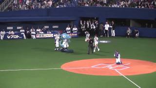 サッポロビール2011イメージガール葉月ミカさん始球式110429中日広島戦