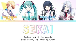 SEKAI (セカイ) - 星乃一歌,  天馬司, 宵崎奏 × 初音ミク | Lyrics KAN/ROM/ENG