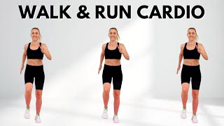 🔥30 Min Indoor Walk & Run Cardio Workout🔥Walk & Run Intervals for WEIGHT LOSS🔥Fat Burning Cardio🔥