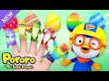 Pororo Colorful Shark Finger Family | Learn Colors with Five Sharks! | Pororo Song for Kids