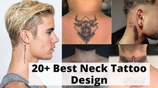 Best neck tattoos for men | Small neck tattoo designs male | Tattoo ideas for men - Lets Style Buddy
