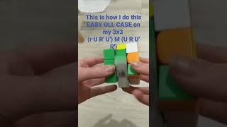 This is how I do this EASY OLL CASE on my 3x3 Rubik's Cube for Cubing #rubikscube #shorts