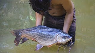 Cooking 15Kg Biggest Fish In Forest Eating Delicious