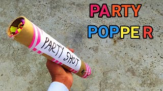 How to make party popper at home|party popper shot|paper party popper by Mahesh Nikam