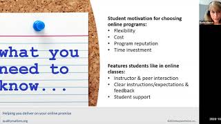 Got Quality? How to Communicate Your Online Quality to Students