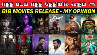 Film Talk | BIG Movies Release Dates - My Opinion | ET, Valimai, Beast, Ponniyin Selvan, Ayalaan