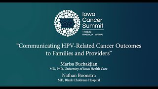 Communicating HPV-Related Cancer Outcomes to Families and Providers - 2023 Iowa Cancer Summit