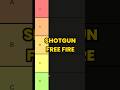 TIER LIST SHOTGUN FREE FIRE!