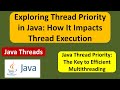 Exploring Thread Priority in Java: How It Impacts Thread Execution | Default priority | Java Threads