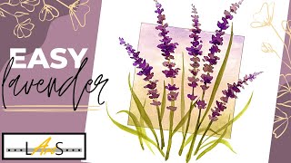 How to paint EASY Lavender! Easy Watercolor Painting! Lavender! Lavender Painting! Watercolor!