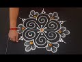 Friday special rangoli design || simple side border rangoli design || daily muggulu || easy rangoli