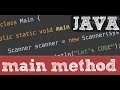 main method and program structure in Java - programming tutorial