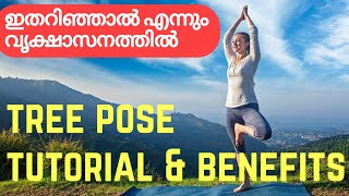 How to do Vrikshasana easy ?| May batch  |beginners| ladies Yog| home |വൃക്ഷാസനത്തിൽ എത്ര സമയം വേണേൽ