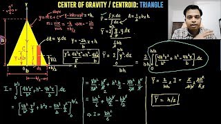 How to find Centroid of a Triangle by Integration