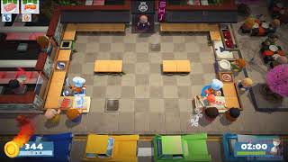 Overcooked 2 fourstars(4stars) 1-1 single player,solo, 煮焦了2(地獄廚房2) 單人 4星難度