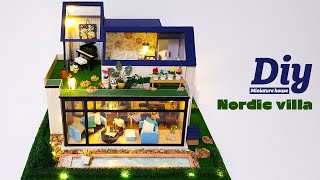 DIY Miniature Dollhouse Kitㅣnordic villaㅣ북유럽 별장ㅣ미니어처하우스ㅣ박소소(soso miniature)