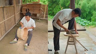 The ancient wooden basin of rural childhood carries the warm memories of childhood