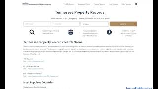 Tennessee Property Records (Search Real Estate / Tax Documents Online By Name or Address).