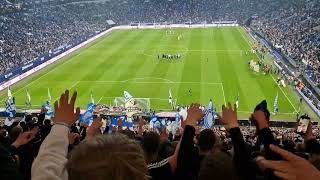 Gänsehaut: Nordkurve auf Schalke kurz vor und nach Spielende beim 2:1 Sieg gegen Bremen 🔵⚪️