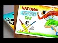 national sports day drawing national sports day poster drawing how to draw national sports day