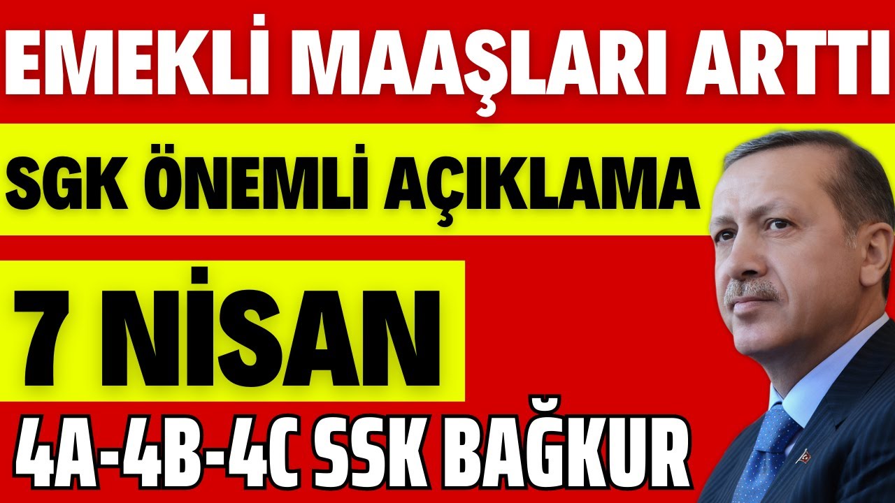 4A 4B 4C SGK DUYURDU! EMEKLİ MAAŞLARI ARTIYOR YENİ AÇIKLAMA GELDİ SSK ...