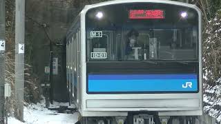 仙石線205系3100番代M1編成 松島海岸駅到着