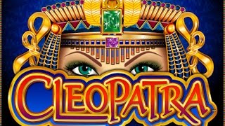 Cleopatra Slot Machine by IGT bonus free spins, BIG WIN and re-triggers